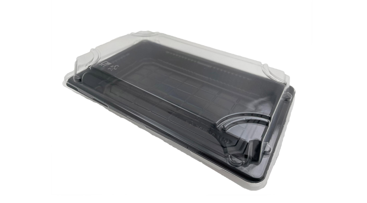 Sushibox, 220 x 135 x 20 mm, PS, schwarz