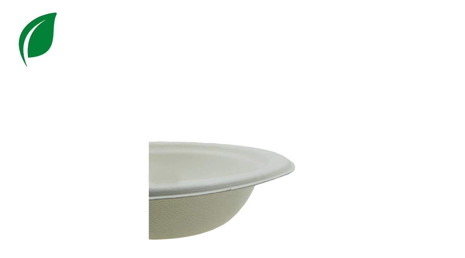 Schale ÖKO-LINE rund 340 ml, Ø 160 mm, H: 34 mm, Pflanzenfasern, weiss, kl.M.