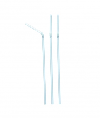 Trinkhalm biegbar, Ø 6 x 240 mm, PP, transparent