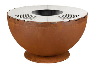 Grill "Firebowl", Ø 80 cm, 80 x 80 x 54.5 cm, rostig