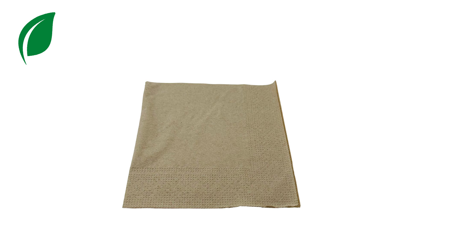 Cocktailserviette recycling, 2-lagig, 24 x 24 cm, braun