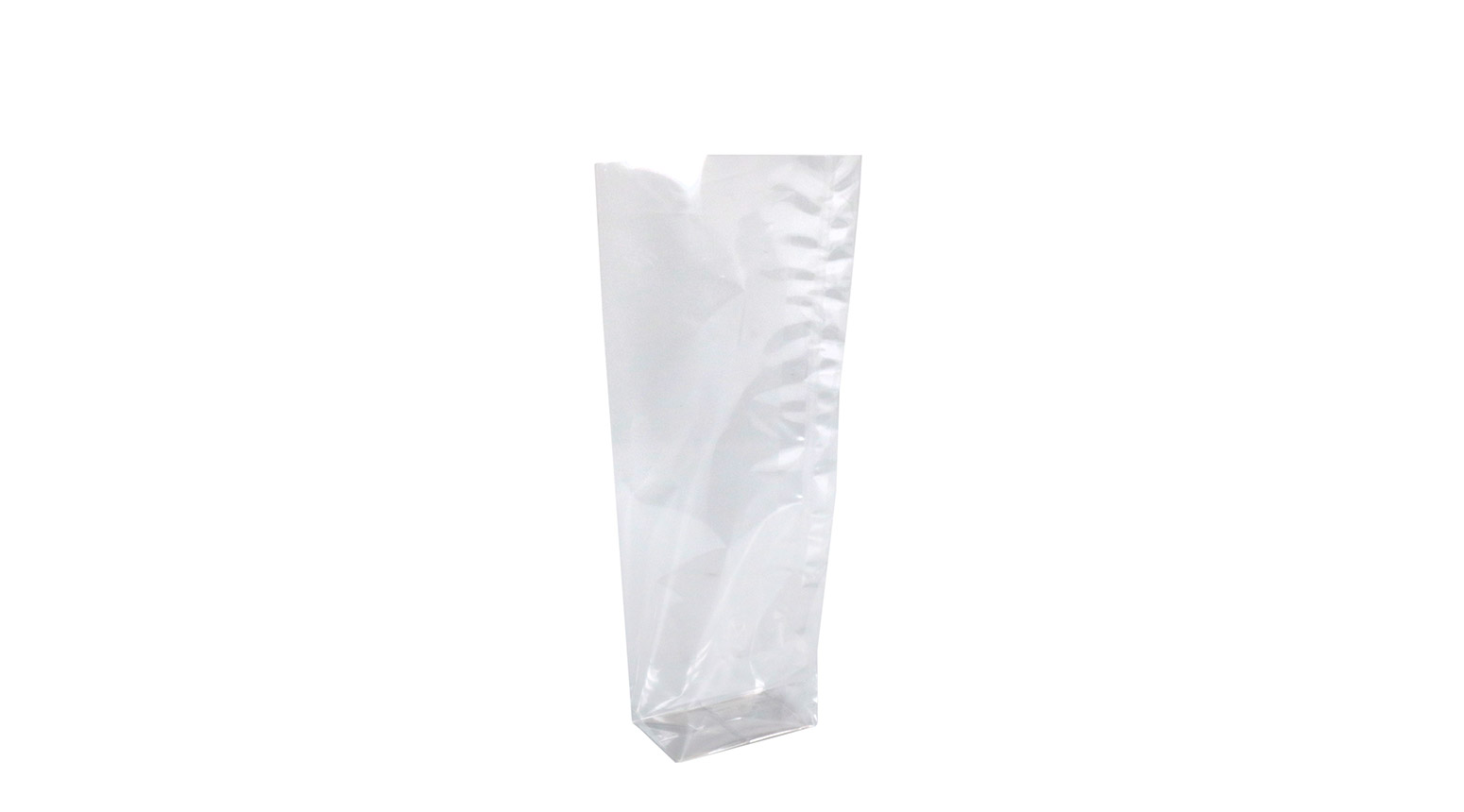 Polypropylen-Kreuzbodenbeutel 10 x 22 cm, transparent,