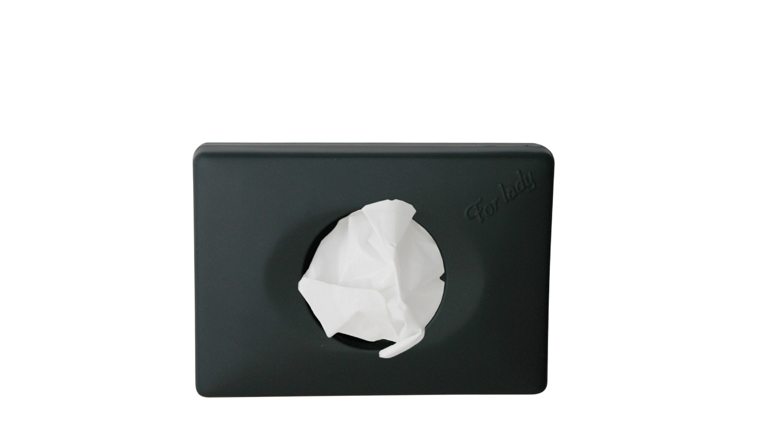 Hygienebeutelspender für Kartonbox, 100 x 140 x 27 mm, schwarz