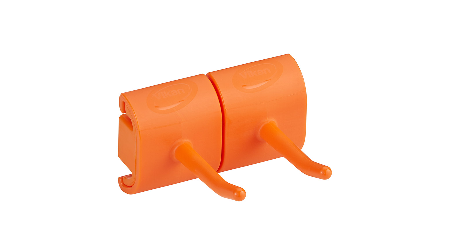 Hygienische Wandhalterung für 2 Produkte, 82 mm, orange