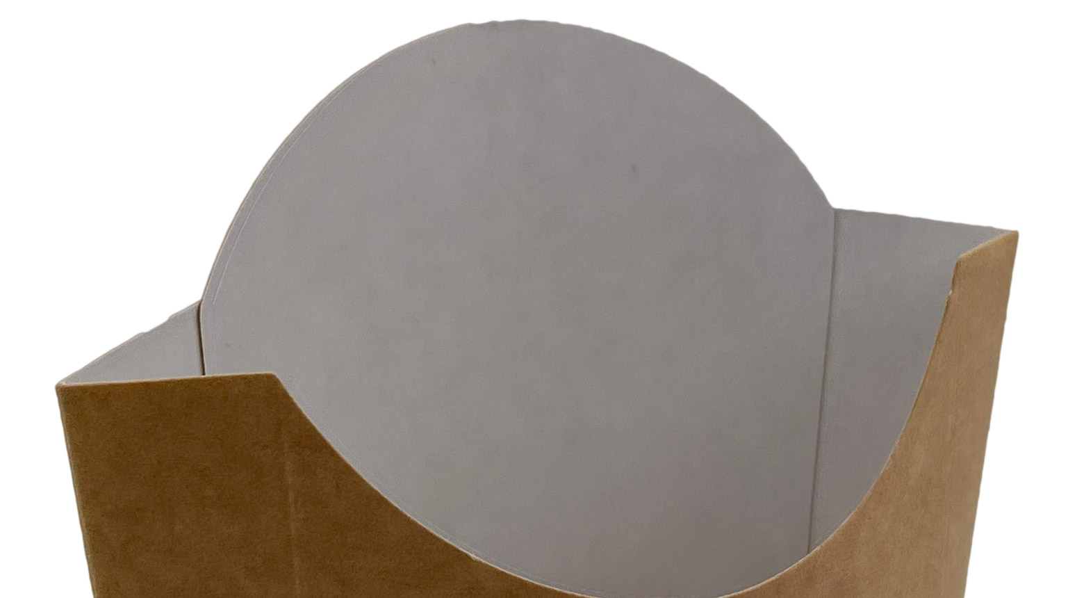 Pommes-Faltbecher "Kraft" gross, 124 x 57 x 170 mm, braun