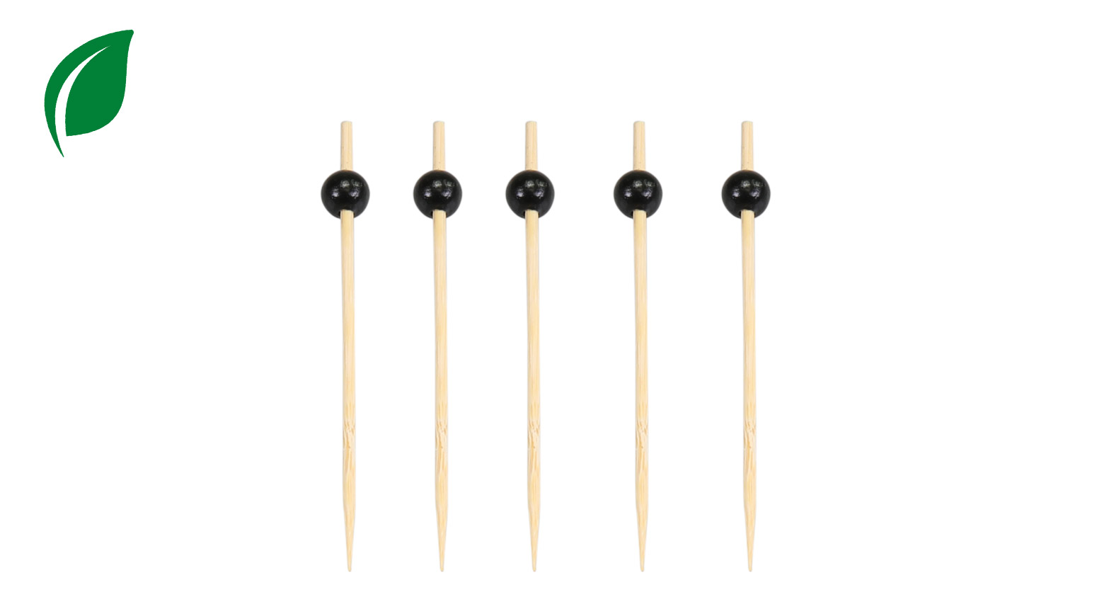 Spiesse "Kugel schwarz", 12 cm, Bambus